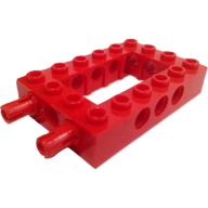Lego kostka (kostička) 4x6 otevřený střed s dírami (s otvory), červená (4195929)